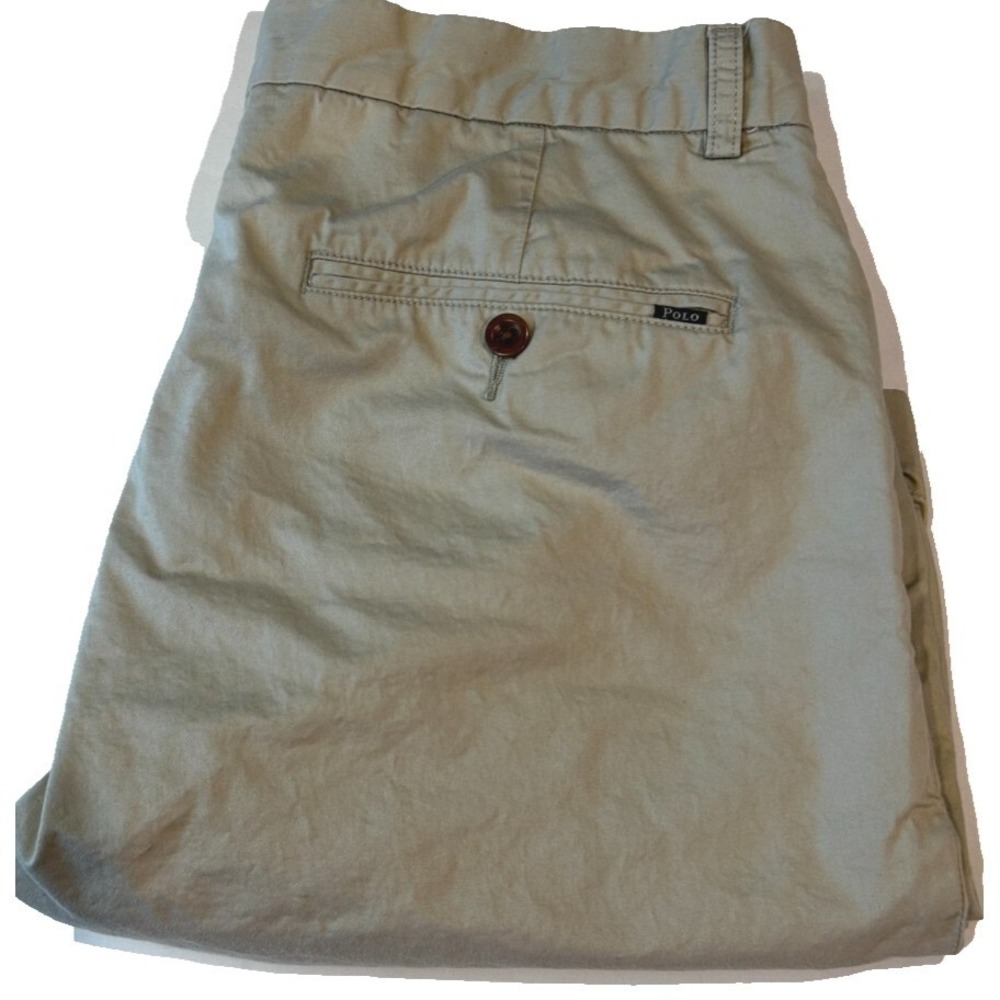 Polo Ralph Lauren Shorts 32 Mens Khaki Classic Fit Chino Cotton Tan Casual